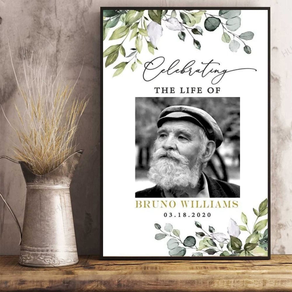 Celebrating The Life Of Personalized Memorial Poster, Canvas