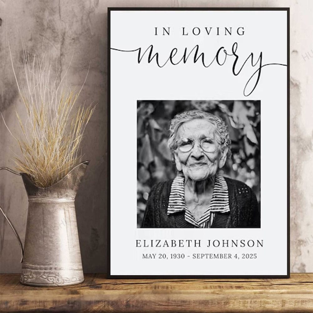 In Loving Memory Personalized Memorial Poster, Canvas