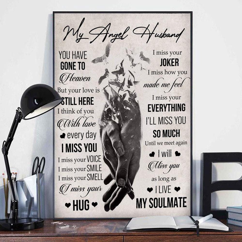 My Angel Husband Memorial Poster, Canvas
