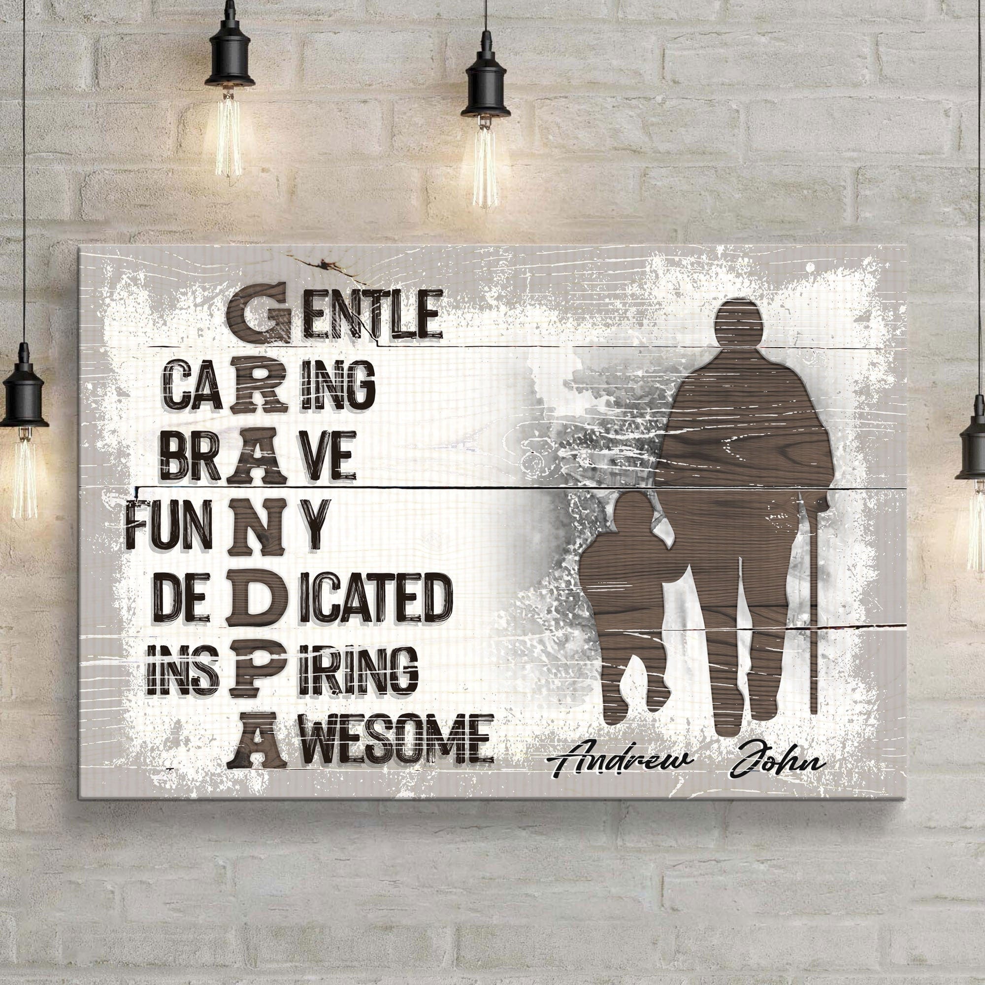 Personalized Awesome Grandpa Father's Day Poster, Canvas